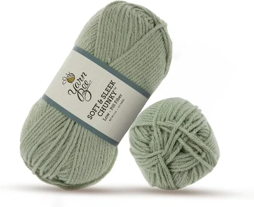 Vista 30 de Yarn Bee 5 – Hilo acrílico voluminoso para ganchillo y tejer – Madeja suave, 193 metros – Negro
