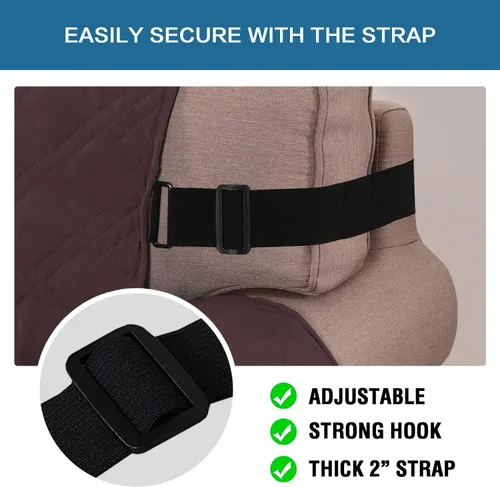 Vista 5 de H.VERSAILTEX Funda de sofá 100 % impermeable, lavable, funda de sofá antideslizante para 3 cojines, protector de muebles para mascotas, fundas