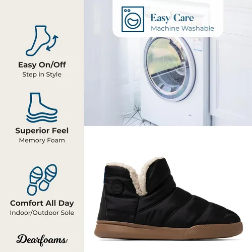 Vista 2 de Dearfoams Botín deportivo Bryant de nailon con espuma viscoelástica para hombre