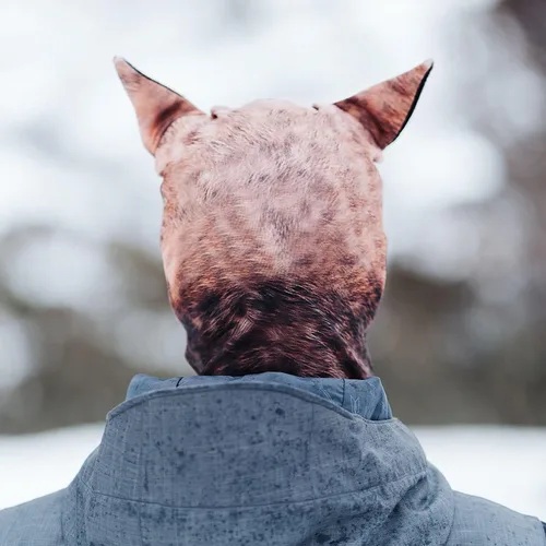 Vista 3 de BEARDOWEAR - Máscara de esquí unisex con impresión realista con cabeza de gato feliz, pasamontañas