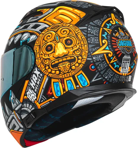 Vista 4 de HAX Amatista Casco Modular de Motocicleta con Visera Dual Abatible - Casco Aprobado DOT/ECE, Ligero, Cómodo y Elegante para Hombres y Mujeres