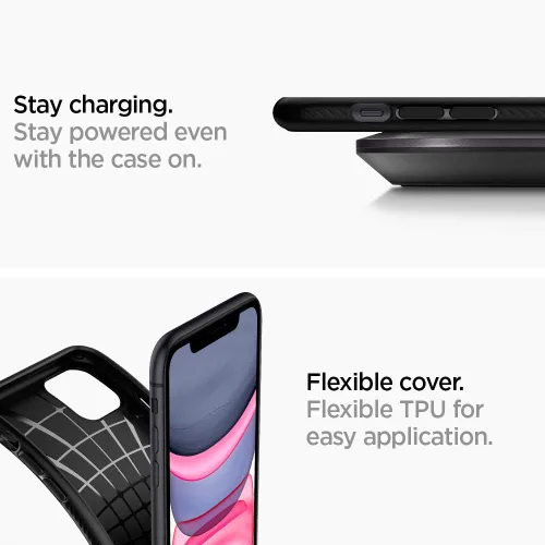 Vista 8 de Spigen Liquid Air - Funda diseñada para iPhone 11 (2019), color negro mate
