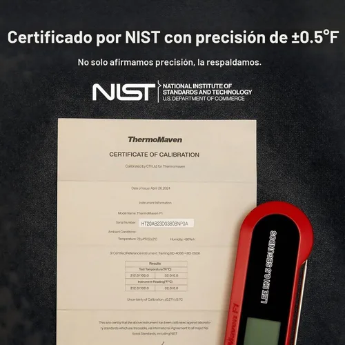 Vista 3 de Termómetro profesional 3 veces más rápido de 0.5 segundos para carne de lectura instantánea, digital, alta precisión ± 0.5 °F, impermeable IP67