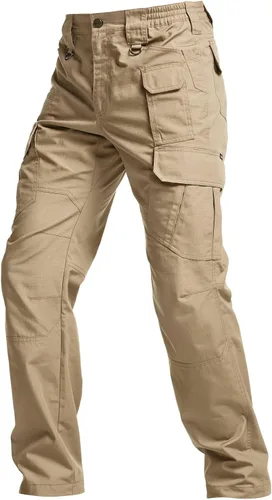 Vista 8 de CQR Pantalones tácticos para hombre, resistentes al agua, pantalones cargo Ripstop, ligeros EDC trabajo, senderismo, ropa para exteriores