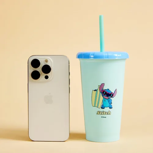 Vista 7 de MINISO Disney Lilo & Stitch - Tazas de café helado de 16 onzas con tapas