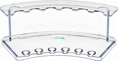 Vista 3 de AdirOffice Soporte vertical de exhibición de 6 ranuras, paquete de 2 – Soporte acrílico duradero para bolígrafos y lápices – Organizador