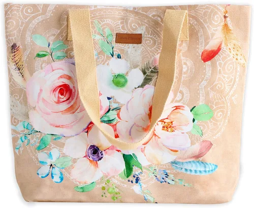 Vista 10 de Maison d' Hermine - Bolsa de lona de algodón reutilizable para mujeres, con asa para el hombro, bolsas a granel para compras y viajes