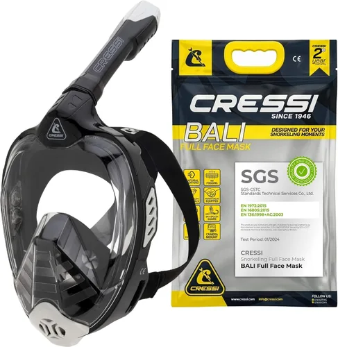 Vista 9 de Cressi - Máscara de esnórquel para adultos de cara completa - Vista amplia y clara, sistema antivaho - Fácil respiración: la seguridad es lo primero