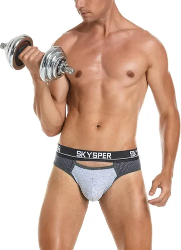 Vista 16 de SKYSPER Jock Strap Athletic Supporter para hombres Sexy Jockstrap Ropa interior masculina