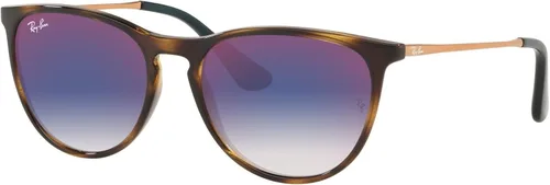 Vista 13 de Ray-Ban Junior RJ9060s Erika - Gafas de sol redondas para niños Caucho transparente fluorescente fucsia/marrón espejo naranja