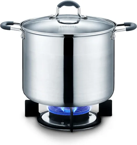 Vista 7 de CONCORD Olla de acero inoxidable con tapa de vidrio (compatible con inducción) ((2.5 QT)
