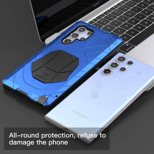 Vista 6 de Feitenn Galaxy S22 Funda protectora ultra resistente, funda dura de silicona resistente a prueba de golpes de goma para Samsung Galaxy S22 5G 2022
