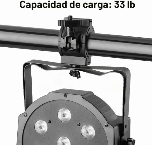 Vista 3 de Paquete de 5 abrazaderas de luz de escenario de 33 libras para DJ Par Light Plastic O Clamp Gancho de montaje de armadura para tubo OD de 1" 1-1/2