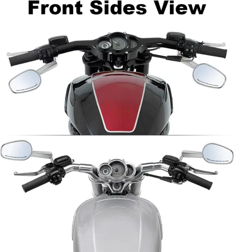 Vista 4 de Espejos retrovisores LED intermitentes aptos para Harley Davidson VROD V-Rod VRSCF cromo