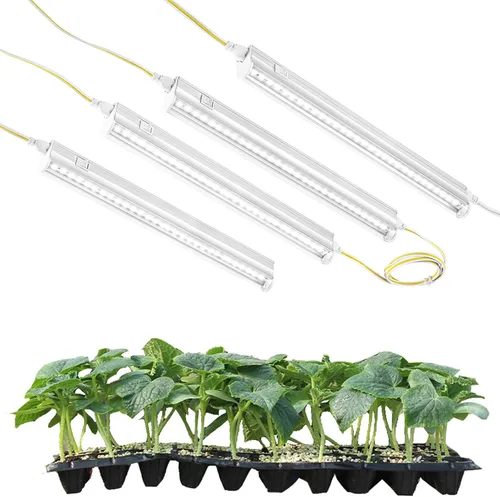 Vista 8 de RWNTAO Luces de cultivo para plantas de interior, espectro completo de 3000 K, lámpara de cultivo de plantas de 1 pie con interruptor lateral