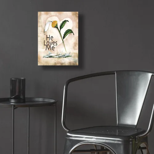 Vista 5 de Epic Art "He Loves Me" de Ed Wargo, arte de pared de vidrio acrílico, 12.0 x 15.9 in