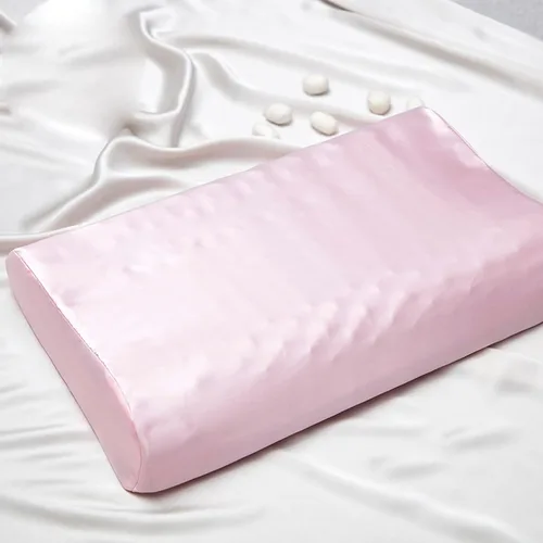 Vista 9 de Funda de almohada de seda para almohada de cuello de espuma viscoelástica, funda de almohada de seda de morera pura para almohada cervical de Beige