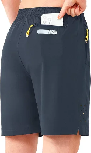Vista 22 de NORTHYARD Pantalones cortos deportivos de senderismo para mujer, de secado rápido, ligeros, para gimnasio, entrenamiento, con 3 bolsillos