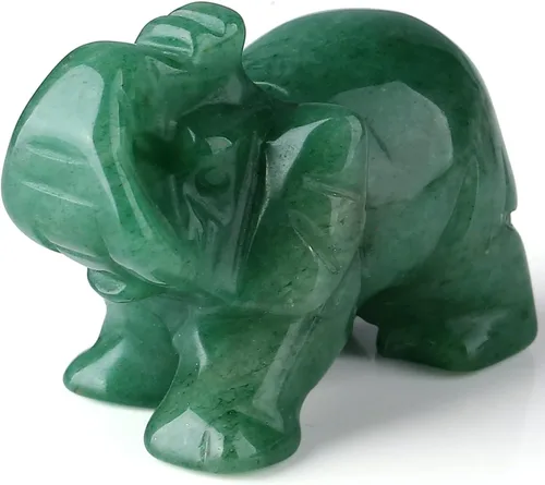 Vista 16 de Decoración de elefante de cuarzo rosa, cristales rosados, piedras curativas, figura de bolsillo, estatua de cristal natural, escultura tallada a