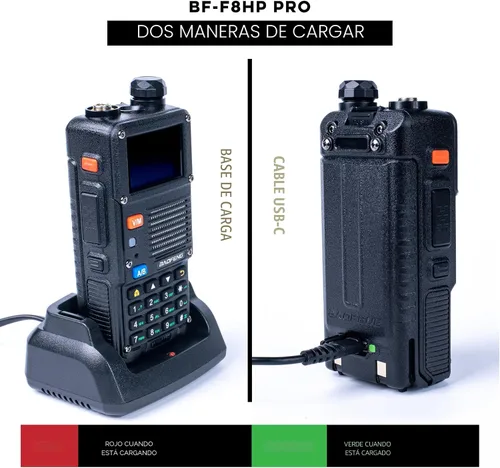Vista 8 de BAOFENG BF-F8HP PRO 10 W Radio de Banda Triple Bidireccional – UV-5R 7ª Generación, 1000 Canales, GPS y Clima NOAA, Escáner de Aviación/VHF/UHF/1.25