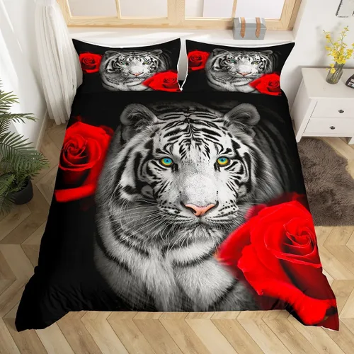 Vista 26 de Juego de funda de edredón con lazo de dibujos animados para niñas, tamaño individual, juegos de ropa de cama de princesa con lazo para niños, 2 Azul
