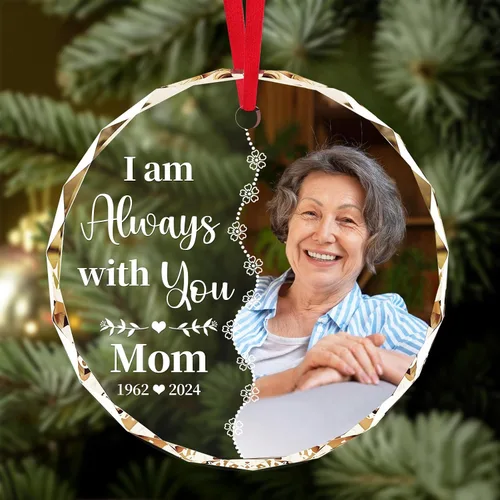 Vista 10 de Adornos de Navidad personalizados 2025 – Decoración de cristal de Navidad personalizada con foto/nombre, adorno colgante de cristal de cristal