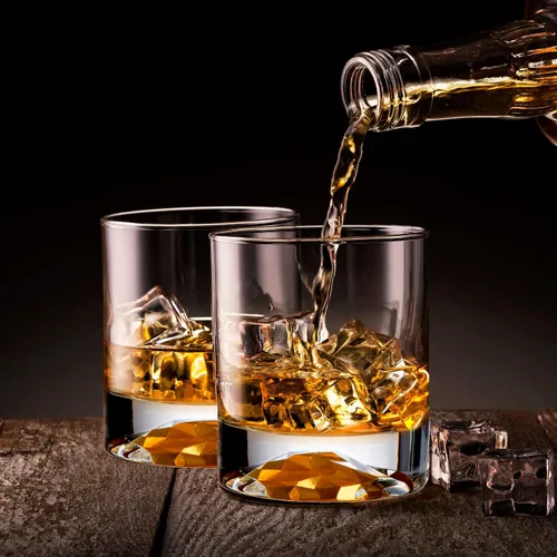Vista 6 de Juego de 4 vasos de whisky, tapón hermético para vino, bourbon, brandy, jugo, agua, juegos de decantadores para hombres, regalos de Navidad