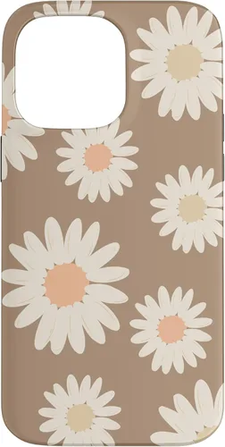 Vista 21 de Boho Neutral Cute Floral Pattern White Daisy Flowers Spring Case for iPhone 17