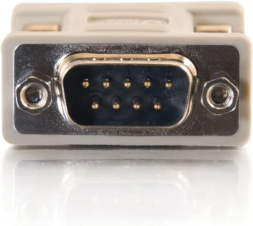 Vista 2 de C2G 08075 DB9 macho a DB9 hembra Serial RS232 adaptador de módem nulo, beige