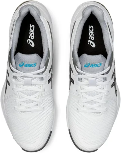 Vista 5 de ASICS Zapatos de voleibol Netburner Ballistic FlyteFoam para mujer, Blanco
