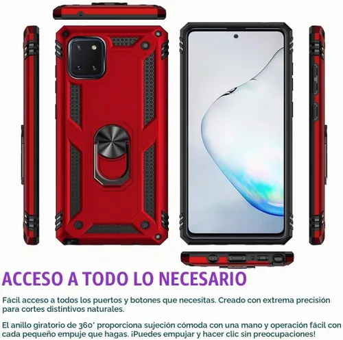 Vista 2 de Funda para Galaxy Note 10 Lite - Soporte magnético para anillo de coche Soporte Kickstand Defender Funda protectora para Samsung Galaxy Note 10 Lite