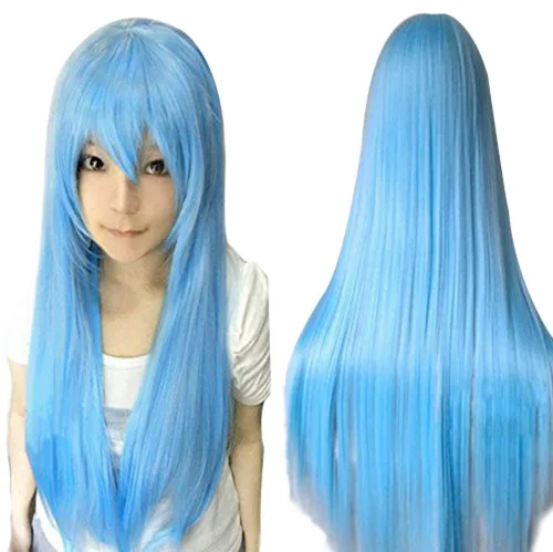 Vista 54 de anogol Vocaloid 32" 80 cm de largo recto de Cosplay peluca Pelucas Para Fiestas Halloween, Anaranjado