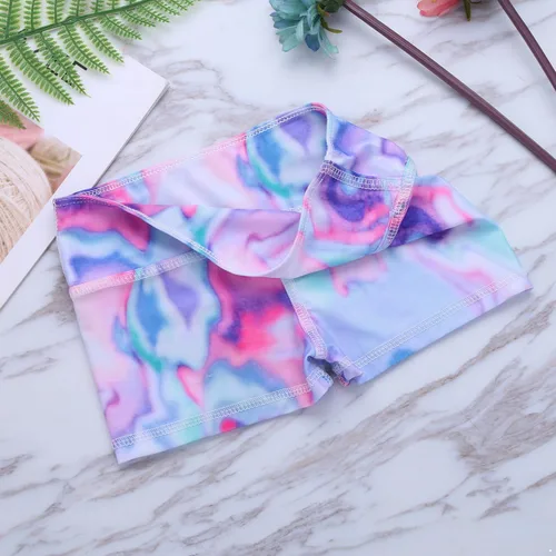 Vista 6 de Traje de baño deportivo sin mangas con pantalones cortos para entrenamiento y fitness para niñas y niñas