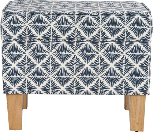 Vista 23 de Homepop Decoración para el hogar K7646-A862 Otomana de almacenamiento rectangular moderna tapizada Otomana con tapa con bisagras
