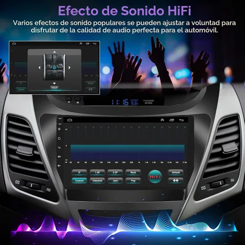 Vista 6 de [HiFi Audio] 2+64G Android Car Stereo para Hyundai Elantra 2014-2016 Wireless Apple Carplay Android Auto 9 pulgadas Pantalla táctil Navegación