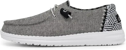 Vista 2 de Hey Dude - Mocasines Wendy de tela chambray para mujer