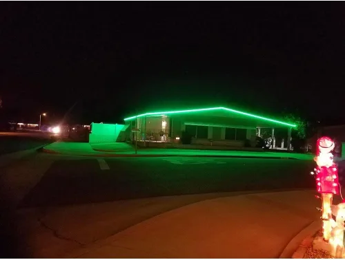 Vista 7 de Tira de luz LED Bluetooth de 20 pies/rollo 60 LEDs/M 12 V IP67 impermeable 5050 RGB LED flexible con control remoto IR de 24 K (impermeable)