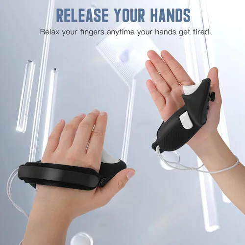 Vista 6 de TiMOVO Juego de accesorios de protección VR para Meta Quest 3, cubierta protectora de realidad virtual que incluye agarre para el controlador