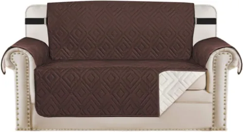Vista 52 de H.VERSAILTEX Funda reversible para silla, protector de muebles antideslizante, resistente al agua, con correas elásticas de 2 pulgadas