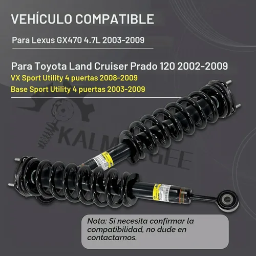 Vista 2 de 2 puntales de amortiguador delantero para Lexus GX470 4.7L 2003