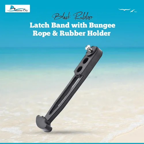 Vista 2 de MARINE CITY Boat Strap Boarding Latch Band with Bungee Rope & Rubber Holder, Mounting Holes for Boats, Yachts, RVs & Ladders