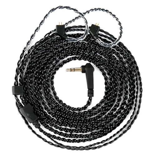 Vista 20 de KBEAR ST12 MAX - Cable IEM de 4.9 ft/4.92 pies, 8 hebras, 4N OFC, chapado en plata, cable de extensión de auriculares de 14 núcleos, cable de Gris