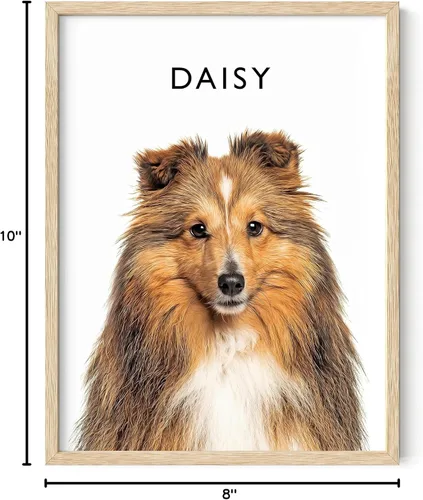 Vista 9 de HAUS AND HUES - Crea tu propio arte de pared enmarcado con retrato de mascota - Arte de pared de perros y decoración de pared de arte de gatos