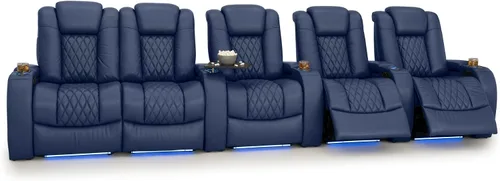 Vista 170 de Seatcraft Asiento de cine en casa Diamante Marrón Reclinable Individual