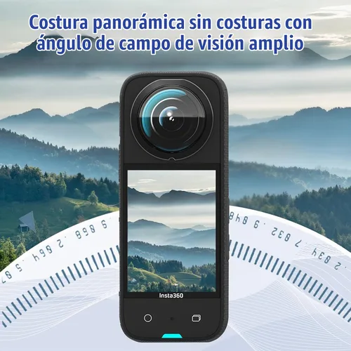 Vista 2 de JZW-Shop Protector de lente para Insta 360 X3 con protector de pantalla, 9H antiarañazos