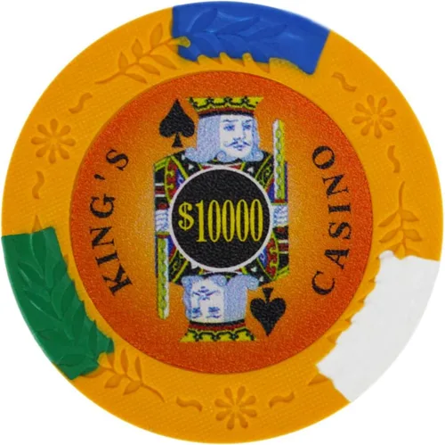 Vista 12 de Brybelly King's Casino Premium - Fichas de póquer de 0.49 oz, compuesto de arcilla pesada – Paquete de 50
