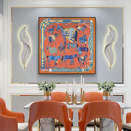 Vista 5 de Lámpara de pared de plumas moderna LED con diseño de plumas blancas elegante 3000 K-6000 K, lámpara de pared LED vintage para dormitorio, sala