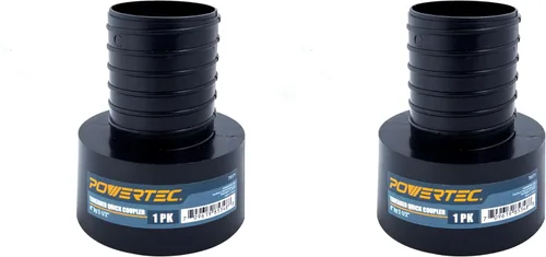 Vista 6 de POWERTEC 70171 Adaptador de acoplador rápido de recolección de polvo roscado, 4 x 2-1/2", negro