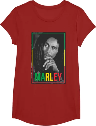 Vista 45 de Camiseta blanca oficial de Bob Marley Photo S Negro