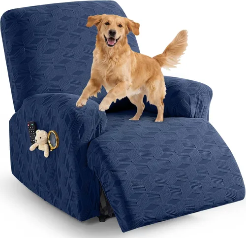 Vista 50 de TAOCOCO Funda para Reclinable de 3 Piezas, Fundas para Silla Reclinable, Funda Elástica de Jacquard para Silla Reclinable, Protector de Muebles